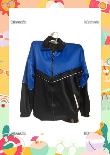 Veste de survêtement bleue deux poches