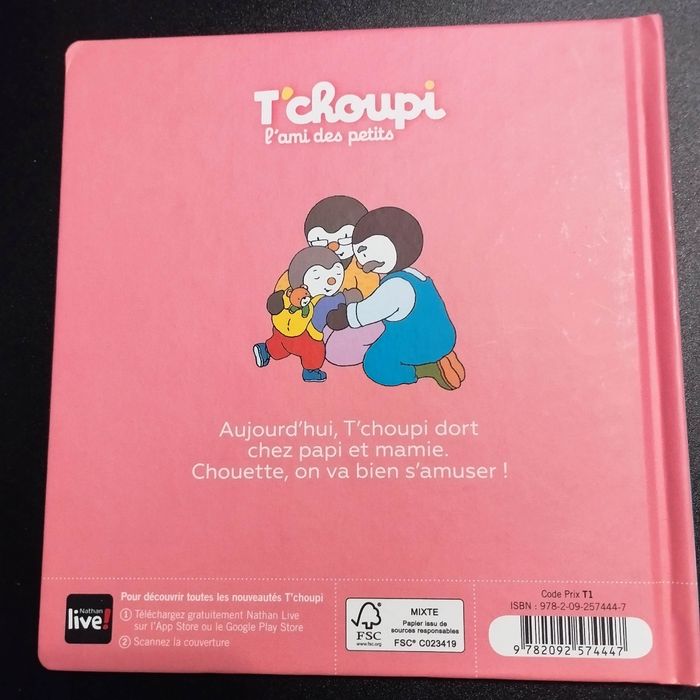 Livre enfant Nathan T'choupi dort chez papi et mamie - photo numéro 2