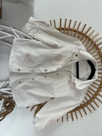 Chemise style jean blanc 4 ans