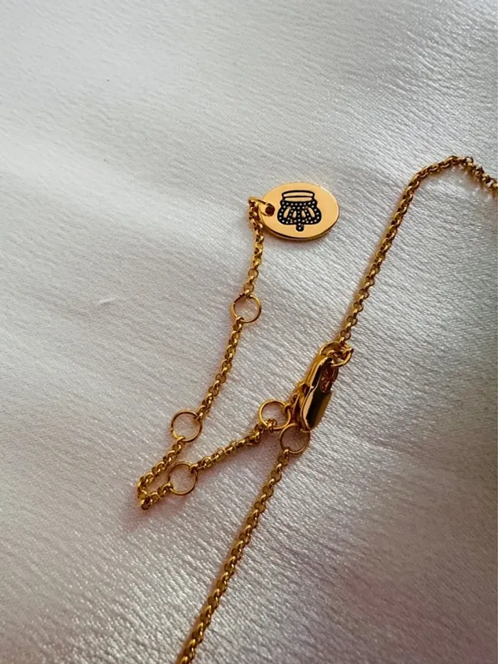 🎀Collier Juicy Couture doré cœur rouge – pendentif strassé - photo numéro 3