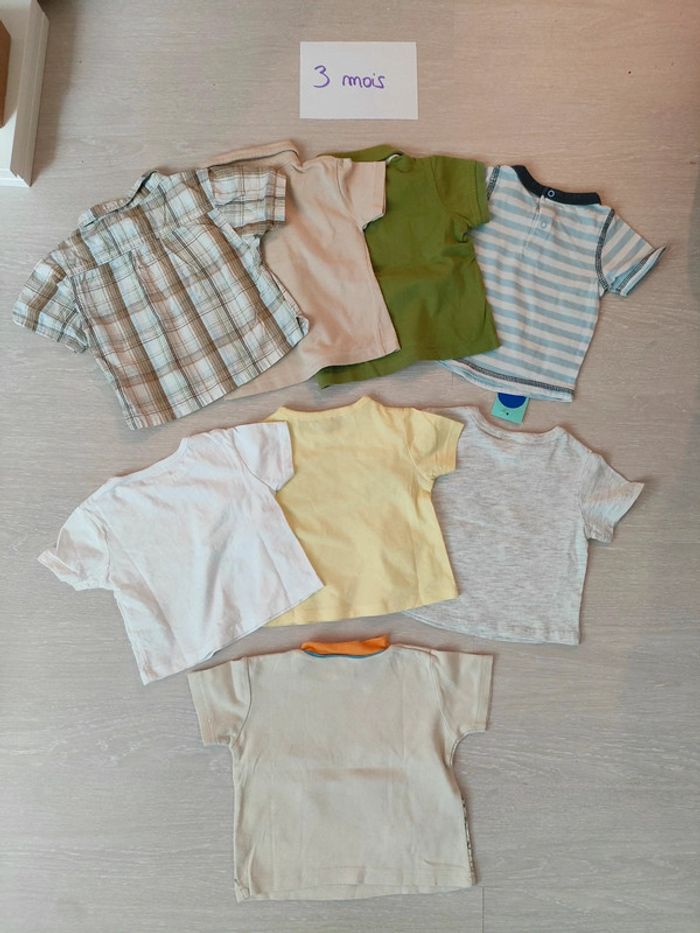Lot de tee-shirt garçon 3 mois - photo numéro 2