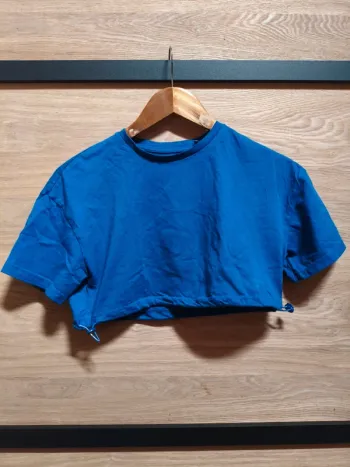 Crop top bleu