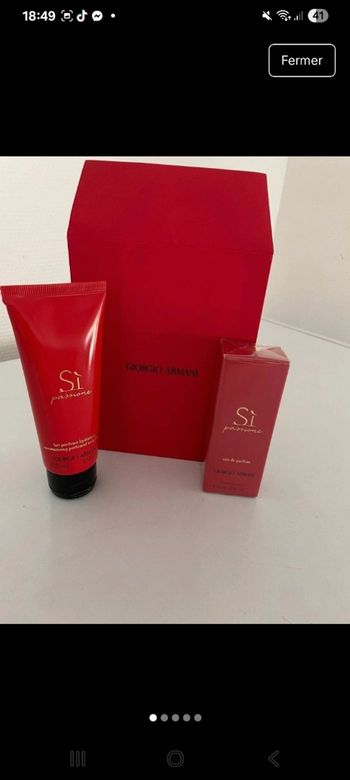 Parfum+lait parfumé Si passionné Giorgio armani 