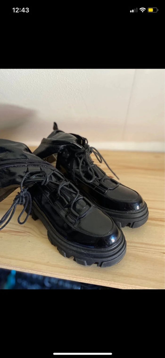 Cuissardes noires vernies - photo numéro 8