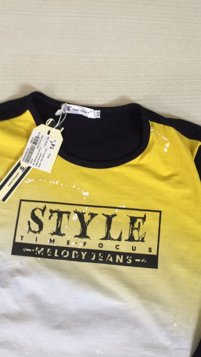 Tee-shirts « Style » 12ans Time Focus neuf - photo numéro 3