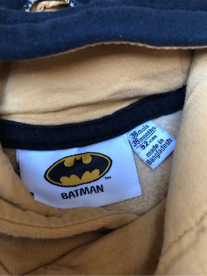 Sweat à capuche Batman 36 mois 92cm - photo numéro 4