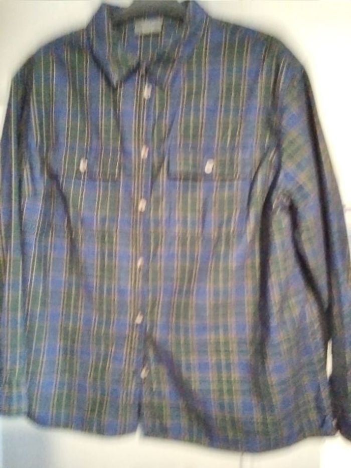 Chemise femme écossaise bleu