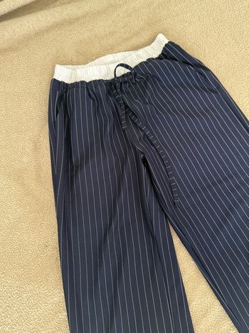 Pantalon à rayures bleu marine 