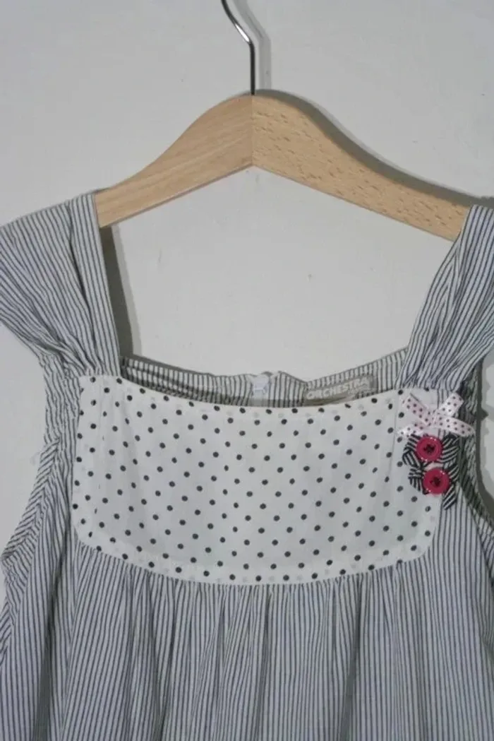 Blouse à bretelles rayée de chez Orchestra 10 ans - photo numéro 2