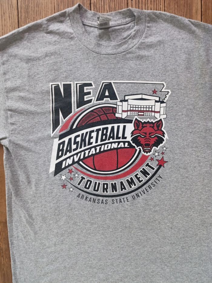 T-shirt basketball Arkansas state university NEA 2021 gris M - photo numéro 4