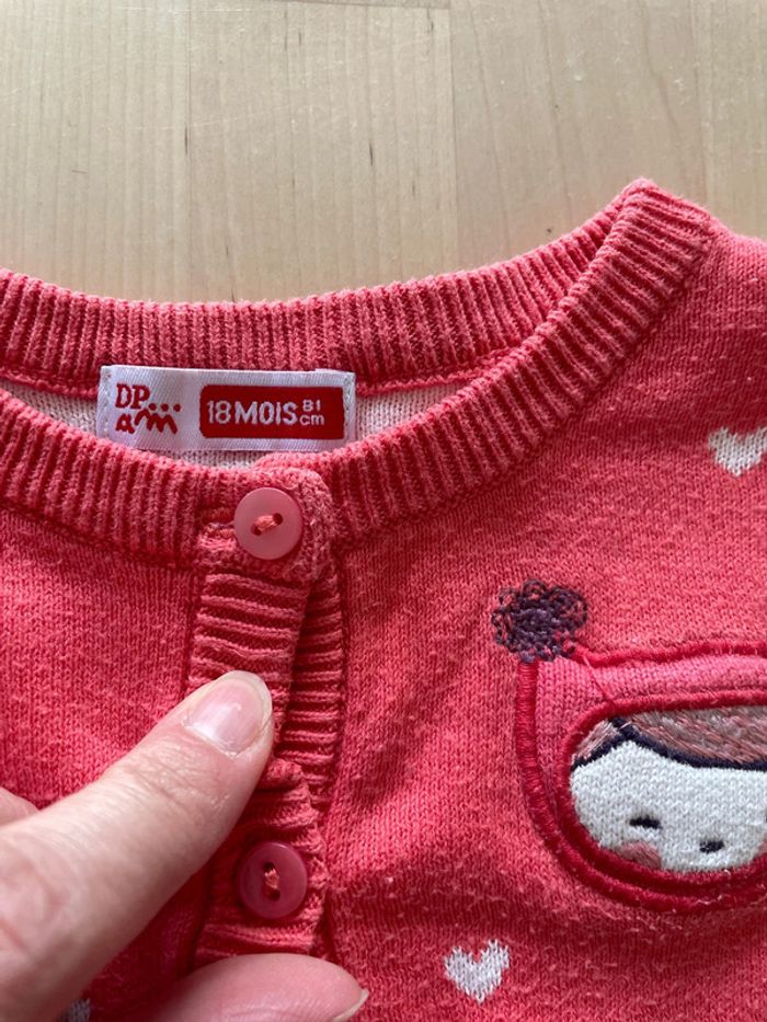 Lot de 2 gilets fille 12 et 18 mois - photo numéro 3