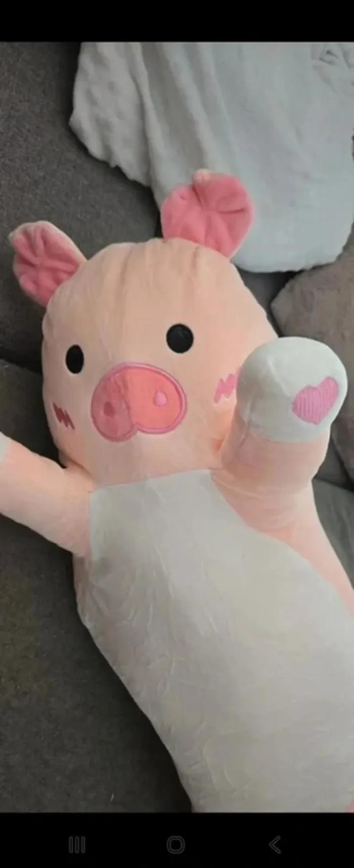 Peluche géante cochon neuve - photo numéro 4