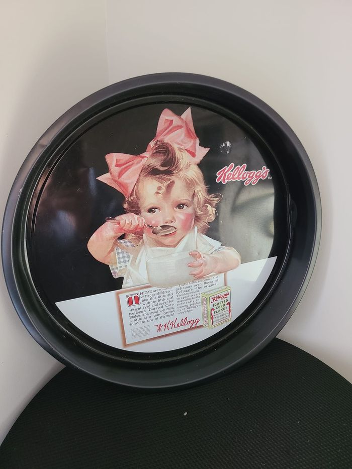Plaque de collection nostalgie de Kellogg « Girl With the Pink Bow » - Plaque collector de Kellogg - - photo numéro 2