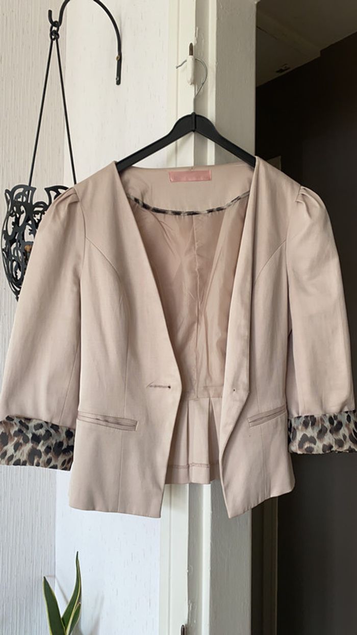 Blazer écru motif léopard 🐆