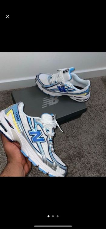 New balance - 740 - baskets - blanc et bleu 41