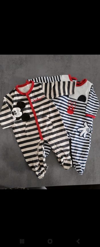 Lot de 2 pyjamas coton 1 mois