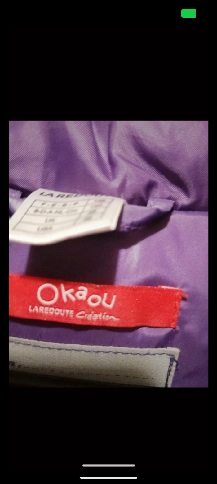 Belle doudoune violette Okaou. Taille 10ans - photo numéro 7