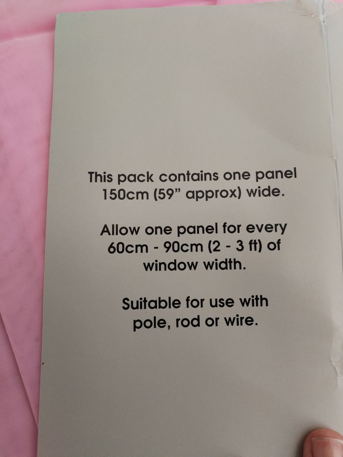 1 rideau voilage rose 1m50 neuf - photo numéro 2