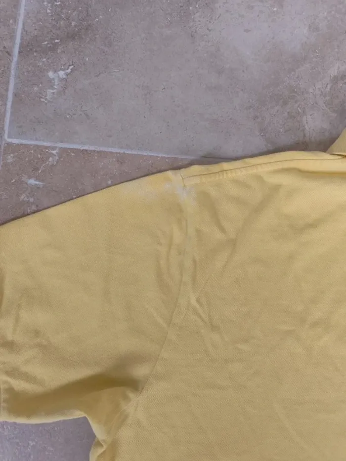 Polo Ralph Lauren homme 2XB jaune logo marine état moyen - photo numéro 16