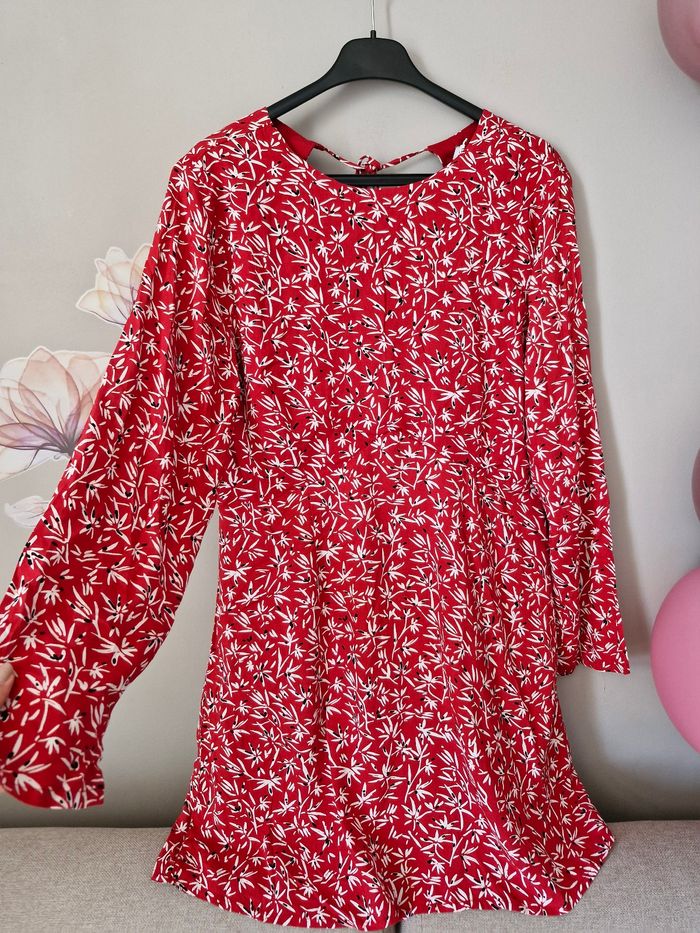 Robe rouge à motif taille 44 neuvr avec étiquettes de SBRN - photo numéro 6