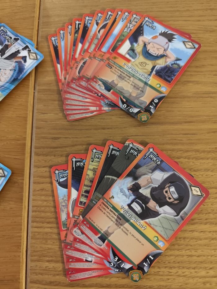 Lot 49 cartes Naruto TCG bandai 2007 Ninja technique tactique - photo numéro 3