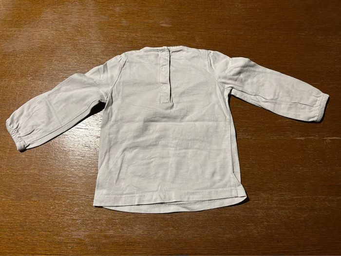 T-shirt manche longue blanc avec col argenté - photo numéro 3