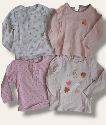 Lot 4 t-shirt manches longues 23mois