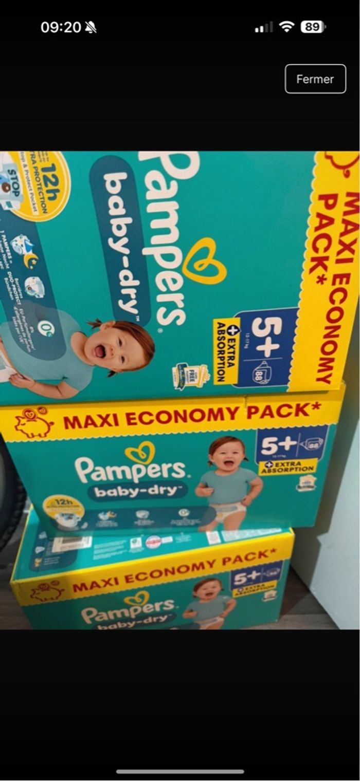 Pampers baby dry taille 5+(12-17) kg