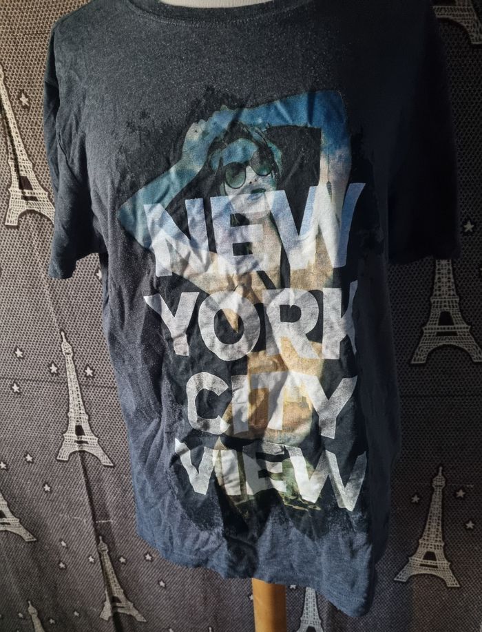 T-shirt gris imprimé femme en maillot de bain et écriture taille XL mixte - photo numéro 2