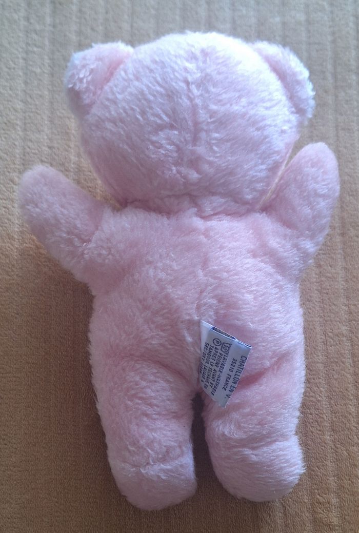 Doudou Peluche Ours Rose Ajena - photo numéro 2