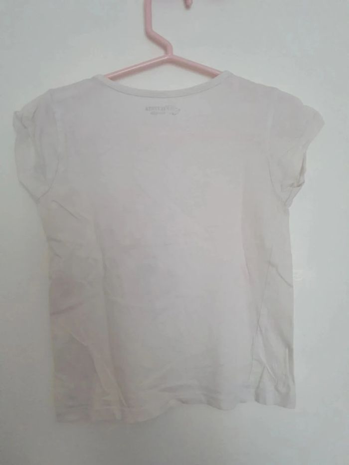 Tee shirt manches courtes blanc danseuse étoile taille 2 ans - photo numéro 2