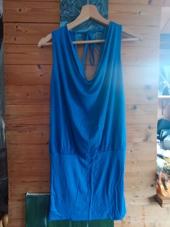 Robe bleu moulante courte dos nu taille M