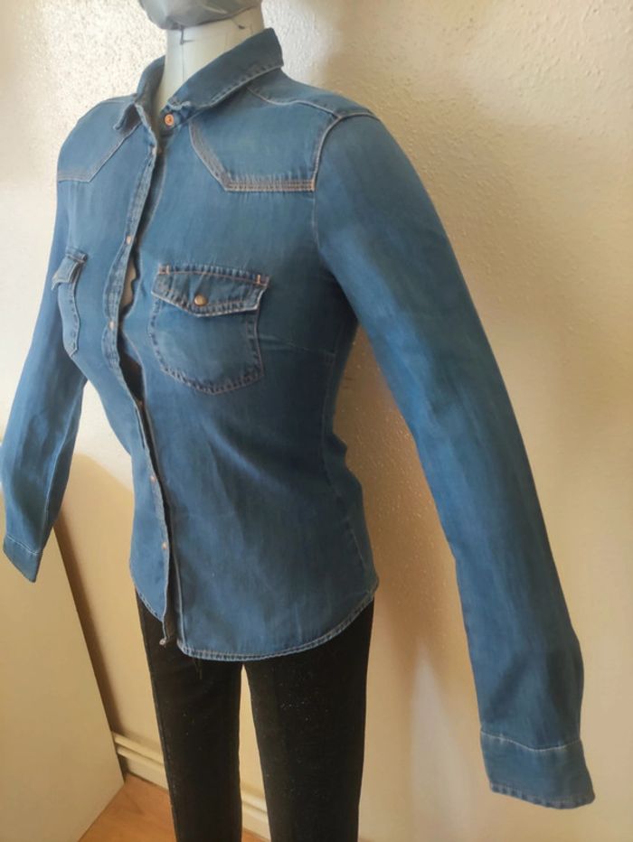 Chemise en jean taille 34 - photo numéro 6