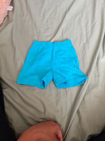Short bleu coton
