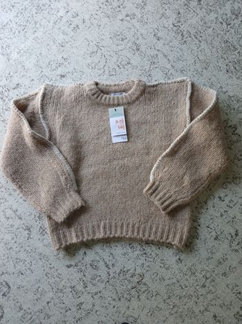 Pull en maille beige