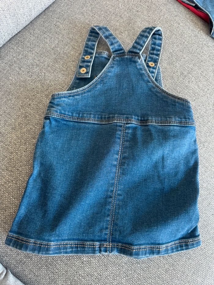 Salopette robe cœur en jeans tape à l’œil 9 mois / 71 cm - photo numéro 3