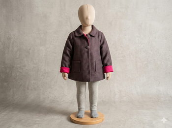 Manteau court prune 10 ans Okaidi Neuf