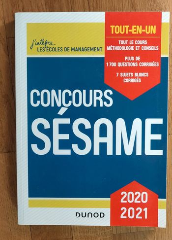 Livre J'intègre les écoles de management Concours Sesame