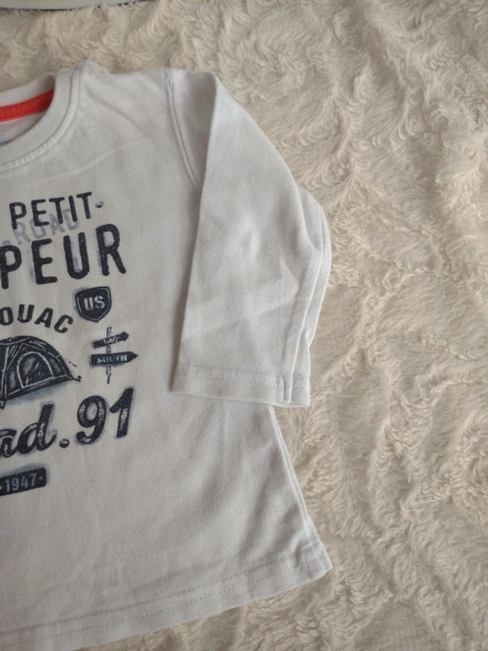 Ensemble (tee shirt manches longues+pantalon) Garçon 6 mois Campeur Gémo - photo numéro 6