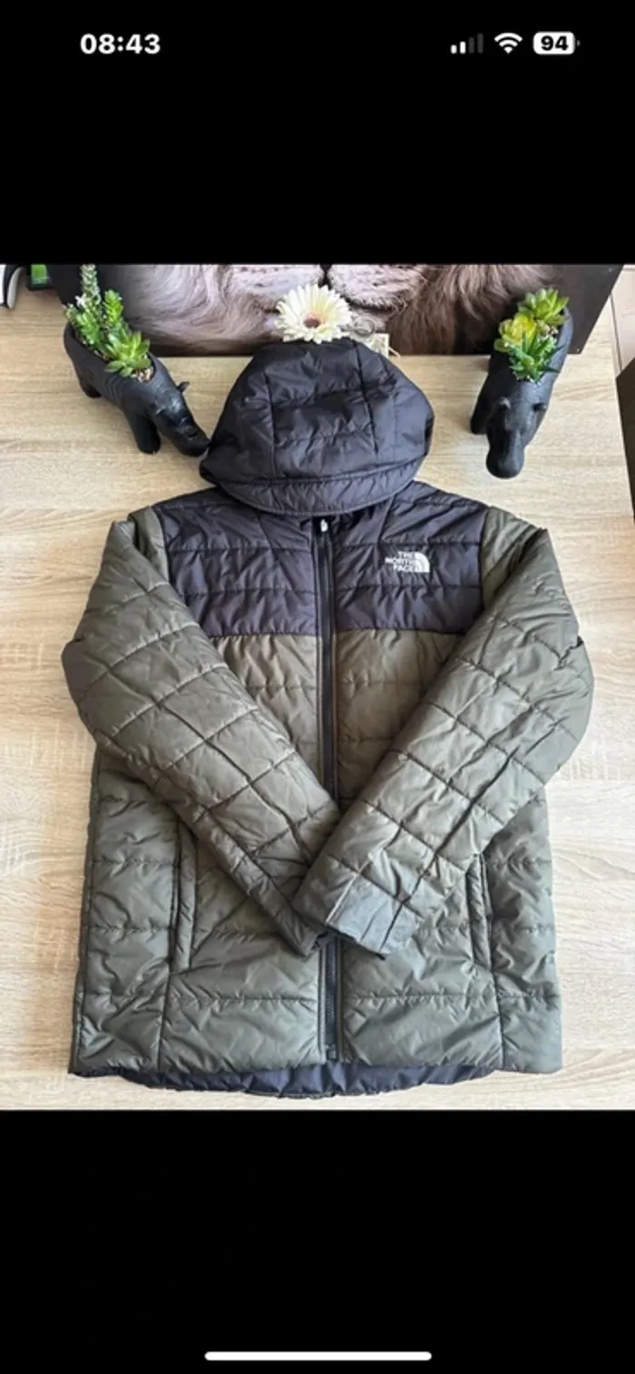 Veste doudoune the north face réversible taille XL enfants