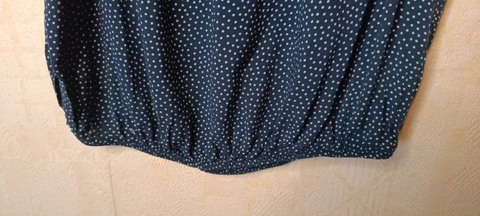 Blouse bleue à pois blanc - photo numéro 4