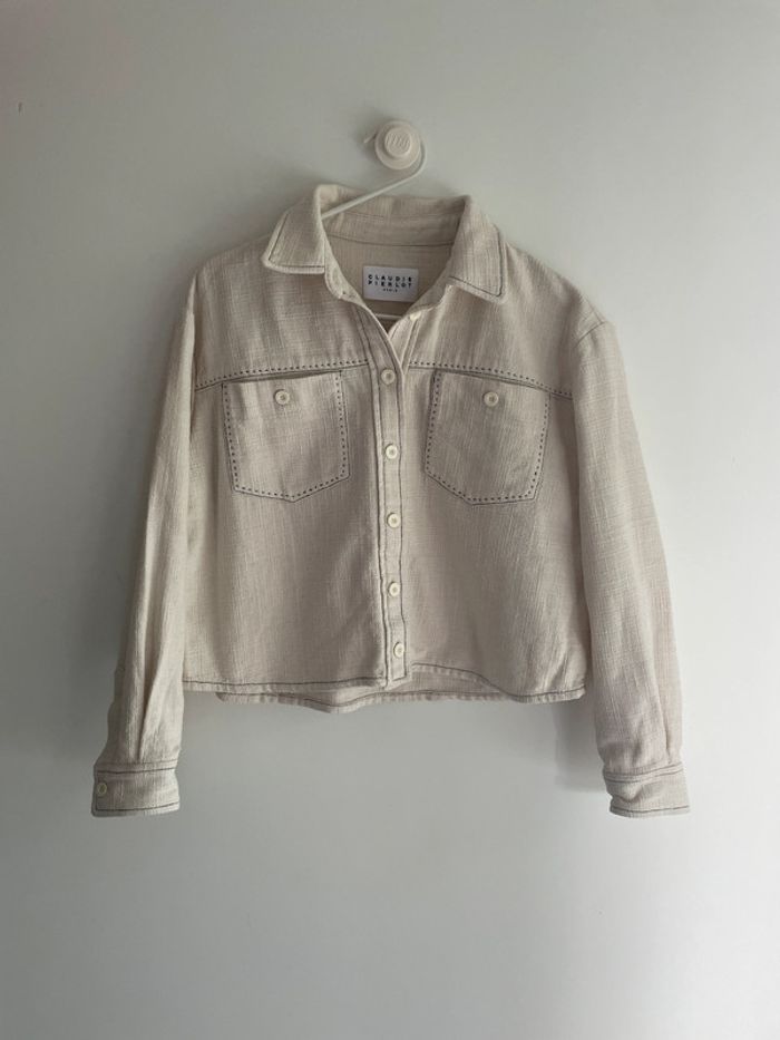 Veste chemise Claudie Pierlot beige