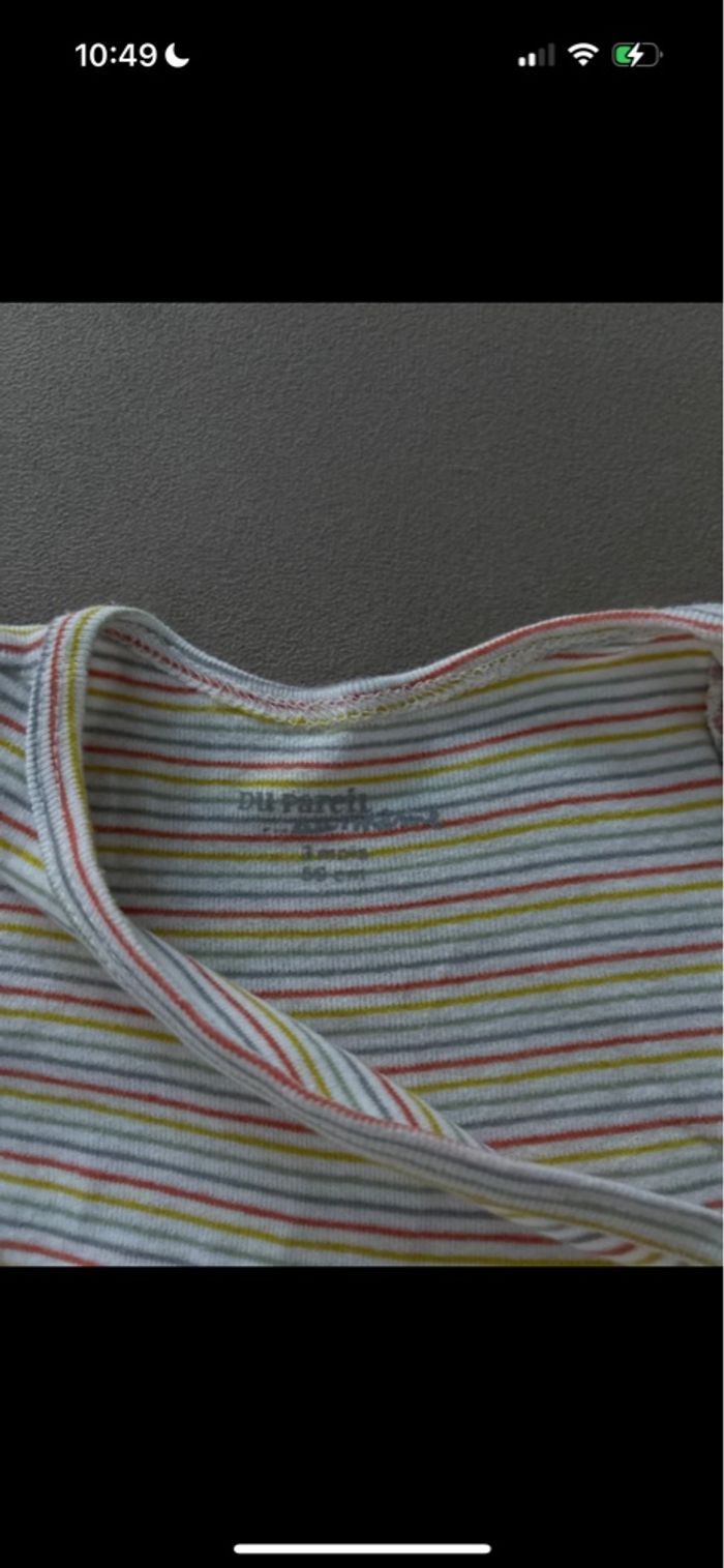 Body Du pareil au même - Unisexe - Taille 3 mois - photo numéro 3