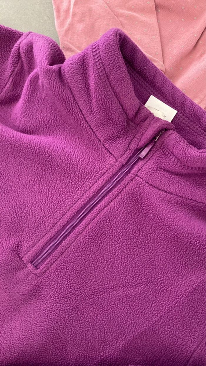 Lot ensemble garde robe haut pull polaire gilet vêtement fille taille 5 ans - photo numéro 7