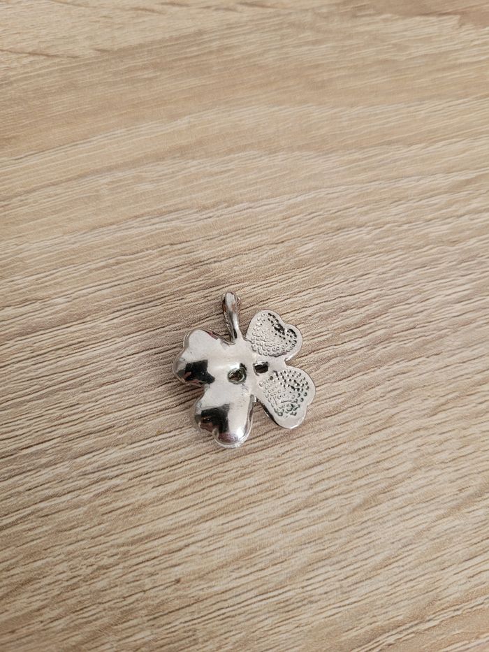 Médaillon pour collier trèfle 4 feuilles - photo numéro 2