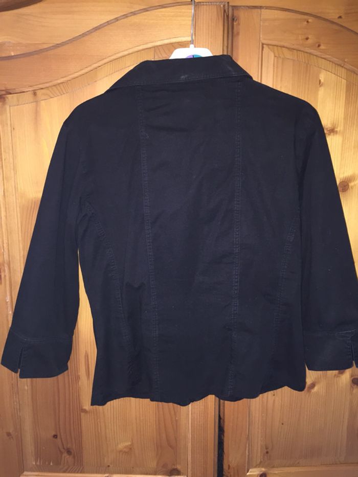 Chemise courte à tirette noire - photo numéro 2