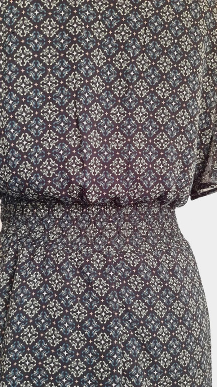 Robe courte noire et verte Cache Cache taille L - photo numéro 3