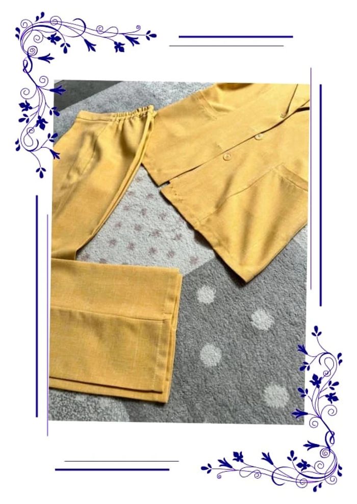 Ensemble été jaune pantalon et chemise T4 - photo numéro 3