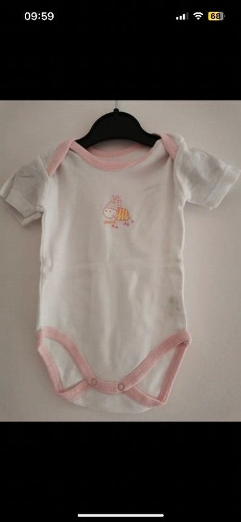 Lot de trois bodys fille