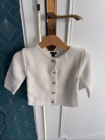 Gilet blanc 12 mois